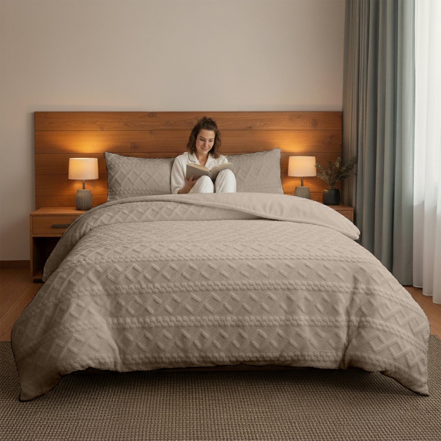Quilt Cover set - Teddy Jacquard