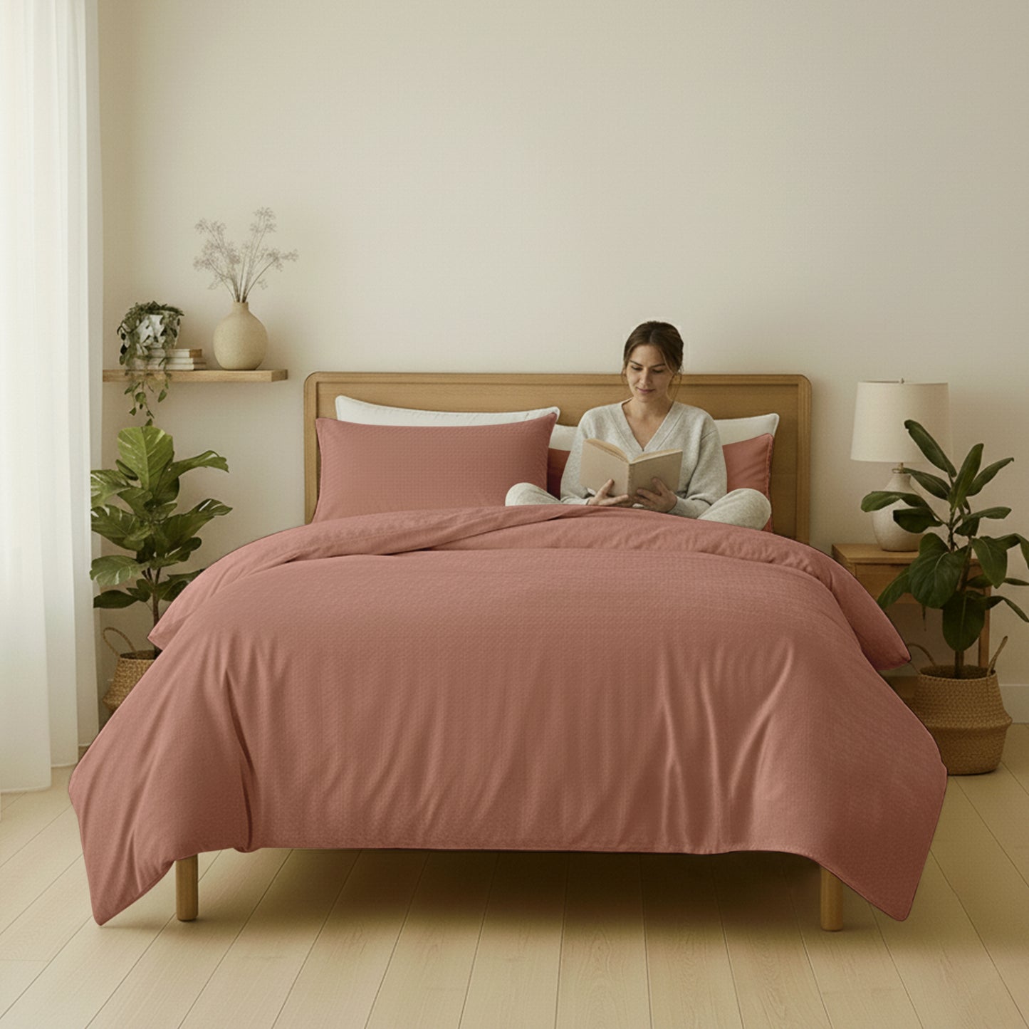 Quilt Cover Set - Velvet Coral