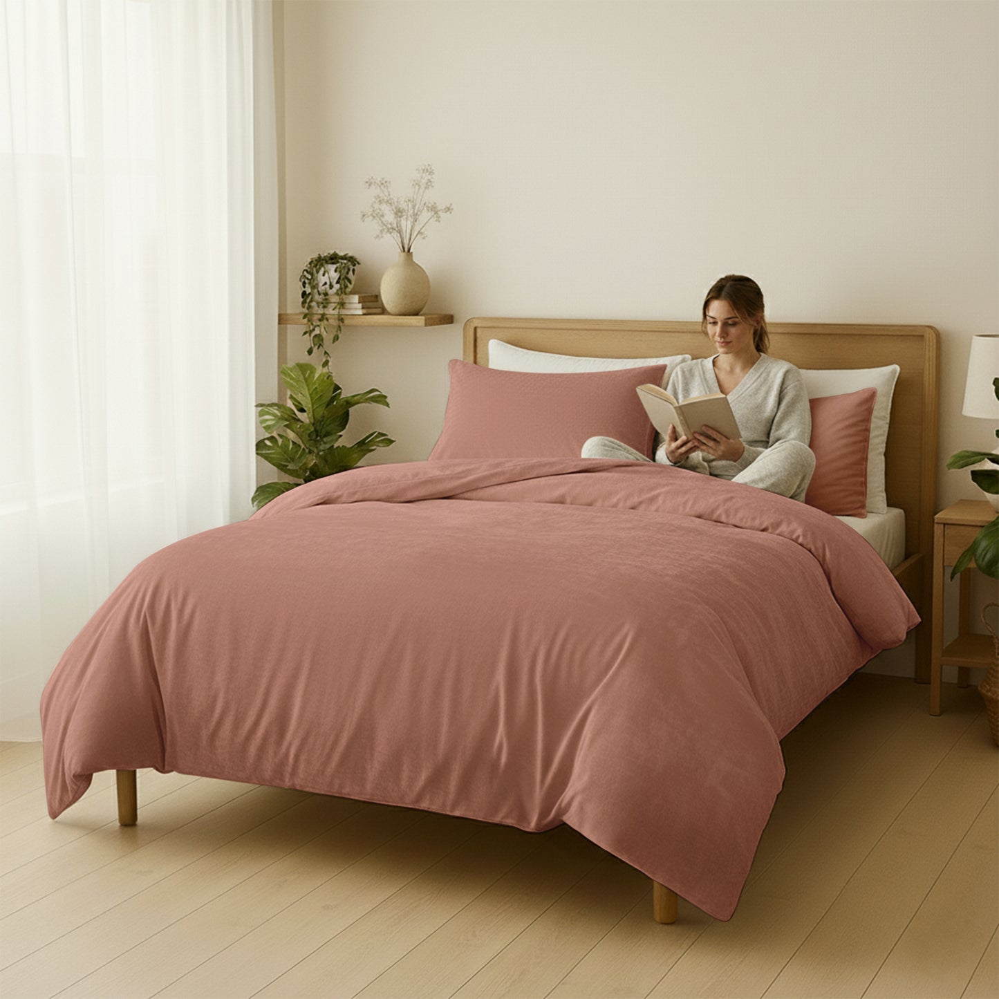Quilt Cover Set - Velvet Coral