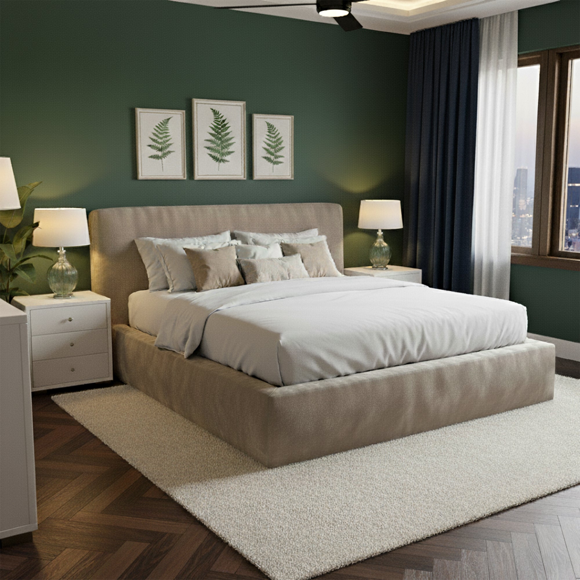 Metal Bed with Soft Frame