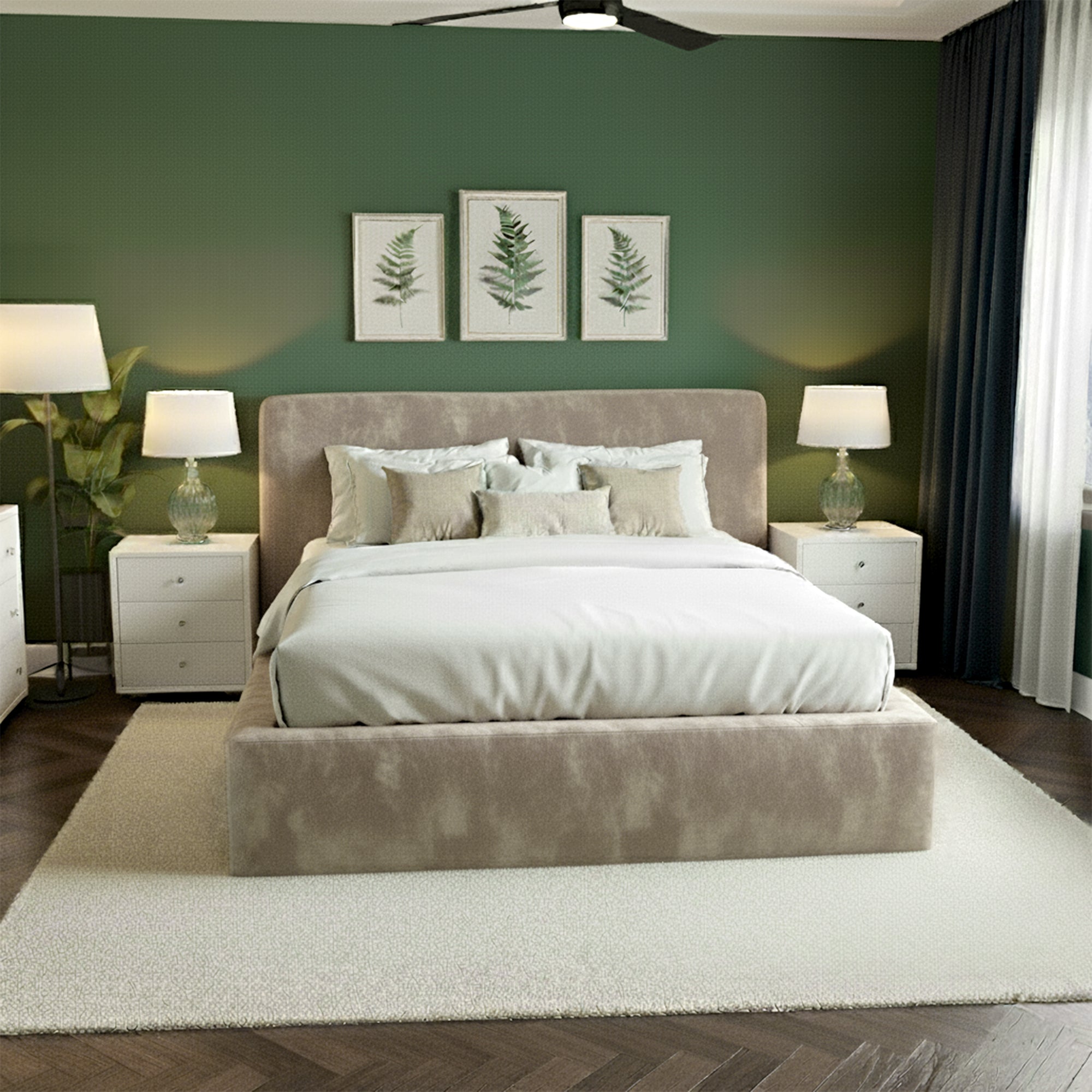 Metal Bed with Soft Frame