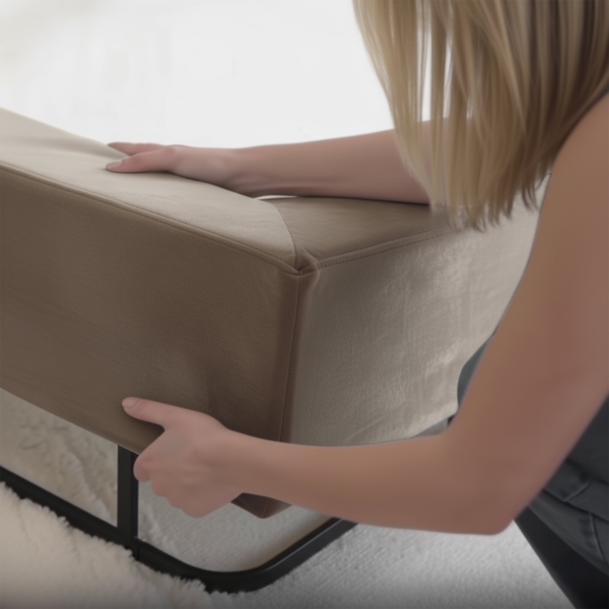 Metal Bed with Soft Frame