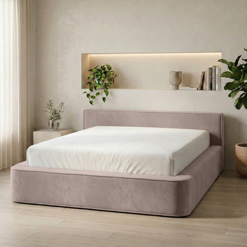 Opbergbed Amour Tranquility - Velvet in taupe